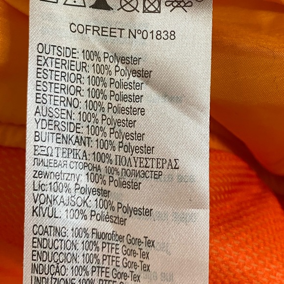 SALE 🌺 JC de CASTELBAJAC ROSSIGNOL Cream Orange Brown Plaid Hood Ski Jacket L - Picture 14 of 15